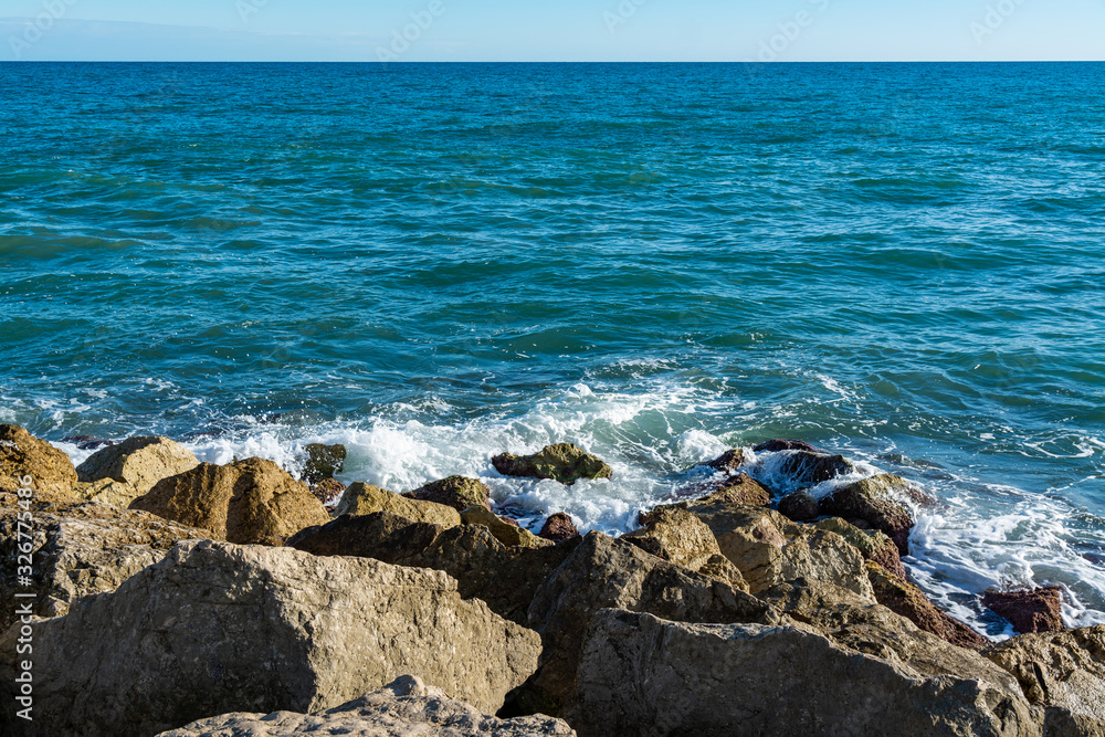 Landmarks of Sitges in Barcelona, Catalonia, Spain.