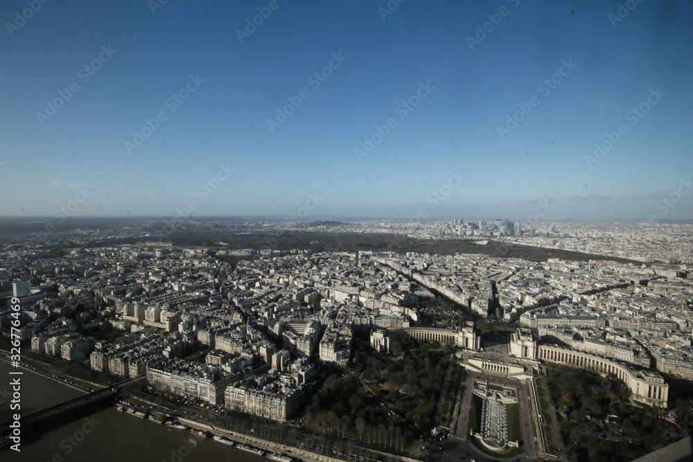 landscape of paris in december