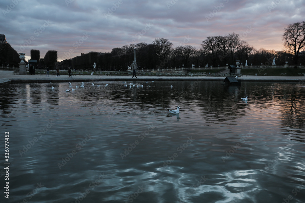 Naklejka premium castle in paris during december