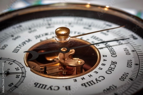 barometer on white background