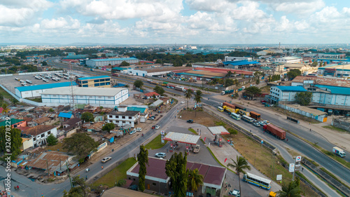 aerial view of the temeke area in Dar es Salaam