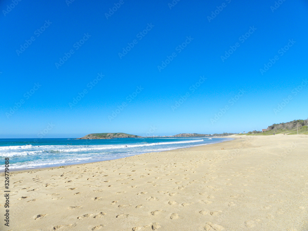 Nelson Bay Beach in Port Stephens near Newcastle Beach in New South Wales Australia