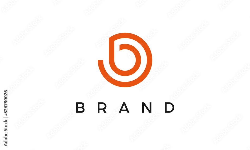 Circle Letter B Logo Stock Vector | Adobe Stock