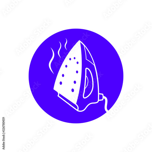 Electric Steam Iron Icon Design