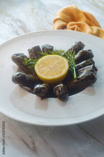 Yaprak Dolma, Stuffed Grape Leaves photo