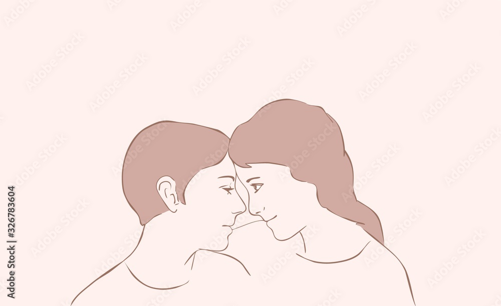 Illustration two girls hugging, girlfriend talking,sketch by hand with contour lines. Illustration two girls hugging, girlfriend talking,sketch by hand with contour lines.