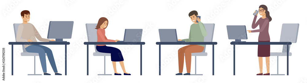 People in the office. Managers work People in the office. Managers work
