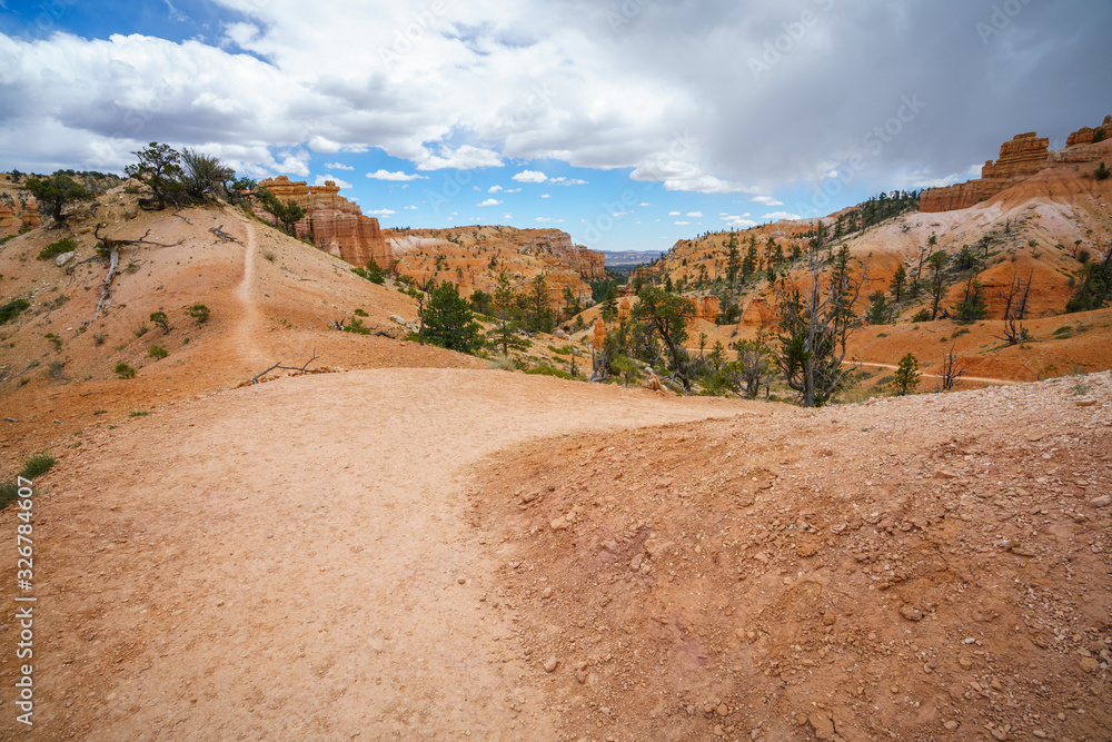 hiking the fairyland loop trail in bryce canyon national park, utah, usa hiking the fairyland loop trail in bryce canyon national park, utah, usa