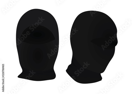 Black ninja mask. vector illustration