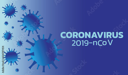 Vector illustration of the coronavirus 2019-nCov.Template with virus graphics and text for banner, poster or other element.