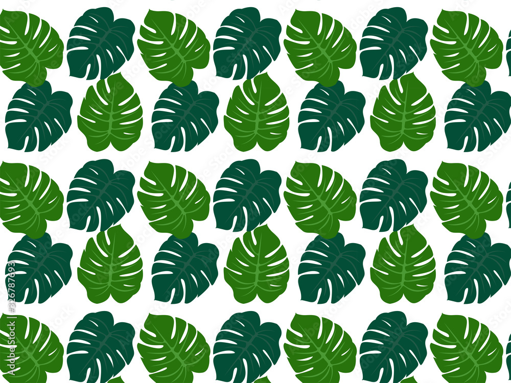 Pattern of tropical leaves.