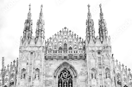 detail of cathedral Duomo in Milan  Italy