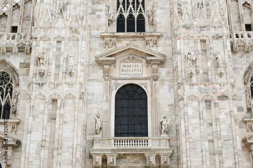 detail of cathedral Duomo in Milan  Italy