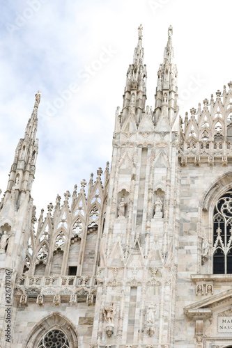 detail of cathedral Duomo in Milan, Italy © Nataliya Westphal