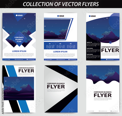 collection of flyers, mega pack brochure design template