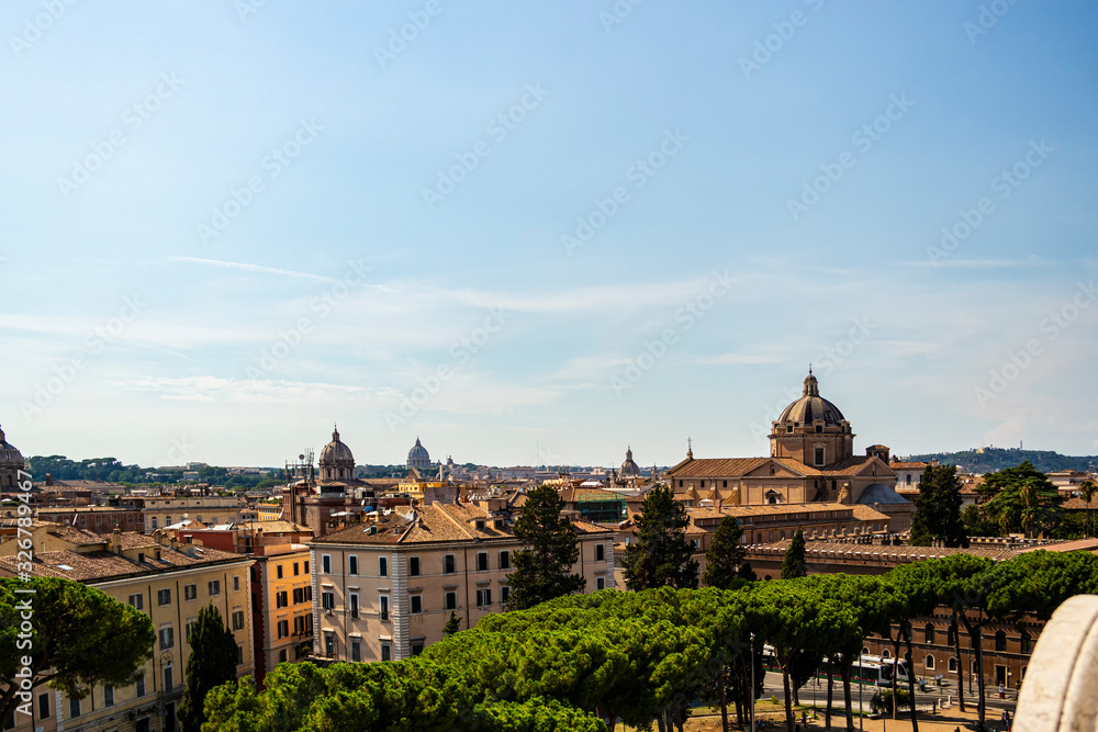 View from the monument of the Altare della Patria in Rome, Lazio - Italy