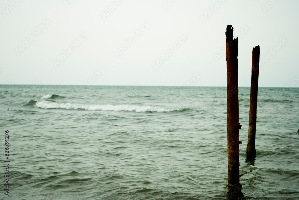 A view of the old swing in the sea A view of the old swing in the sea
