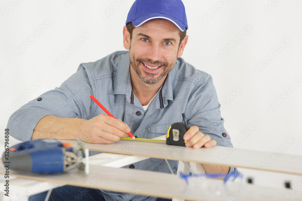 carpenter looking at the camera carpenter looking at the camera