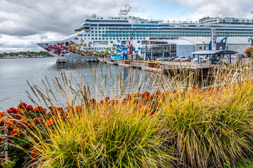 Fototapeta Cruise ship - Cape Breton Island