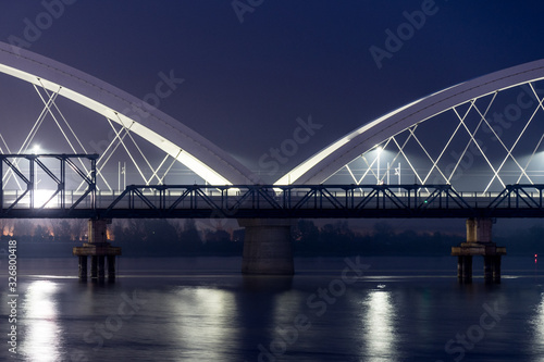 the bridge at night in novi sad