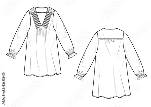 dress isolated on white background fashion design dress