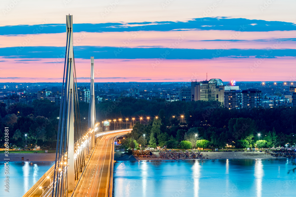 Naklejka premium city at night