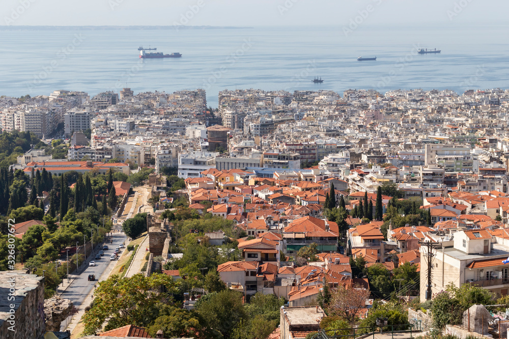 Panorama of city of Thessaloniki,  Greece