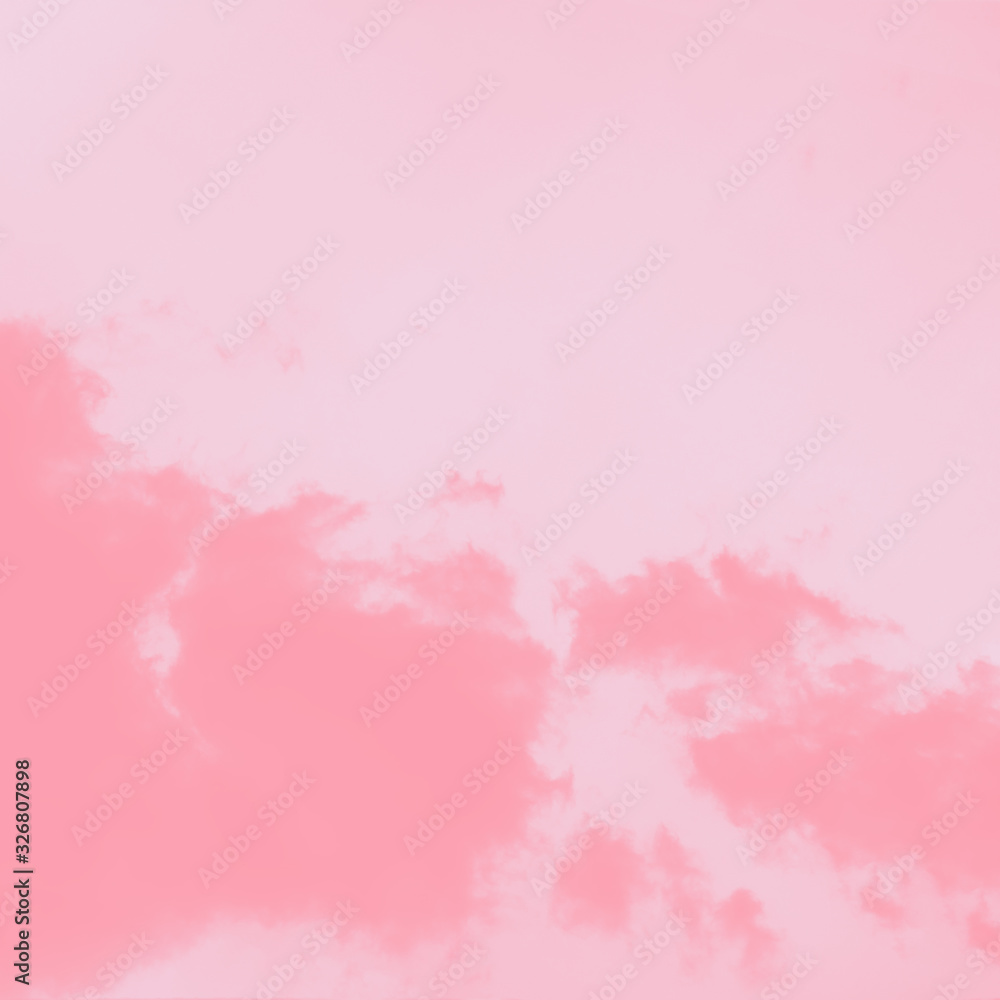 Pastel pink coral gradient abstract background. Pink watercolor abstract sky background