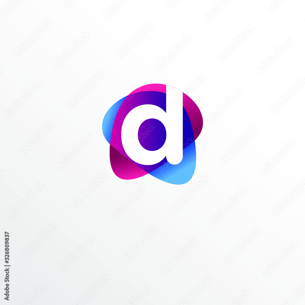 Initial Letter D Funny Colorful Logo Design Initial Letter D Funny Colorful Logo Design