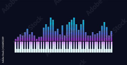Electronic dance techno music poster. Club music banner