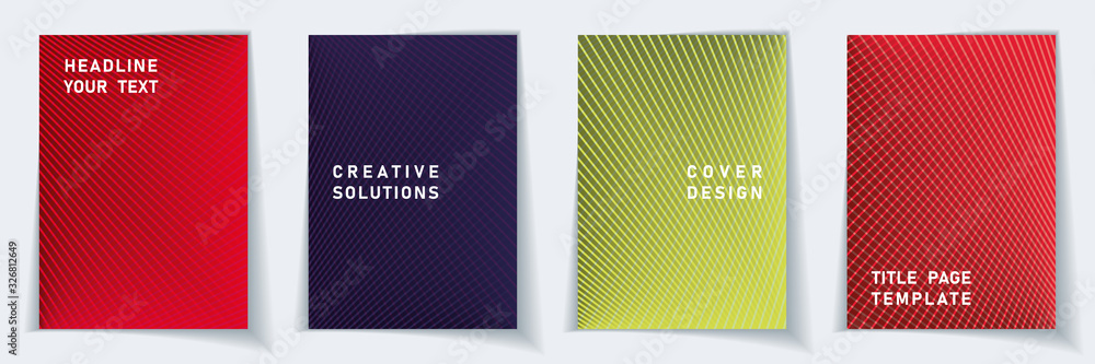 Cover page digital layout vector design set. Cover page digital layout vector design set.