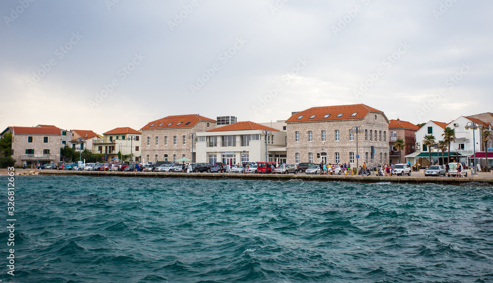 Historical town of Vodice in Croatia in Europe