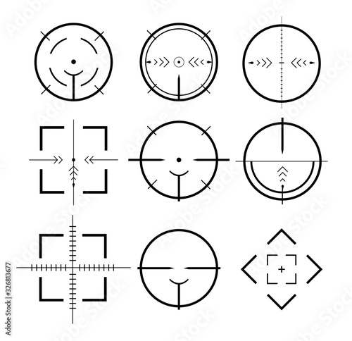 targets and destination of icon set . Target and aim, targeting and aiming. Vector illustration for web design
