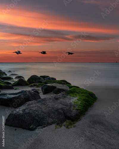 sunset on the beach