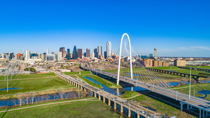 Dallas, Texas, USA Drone Skyline Aerial