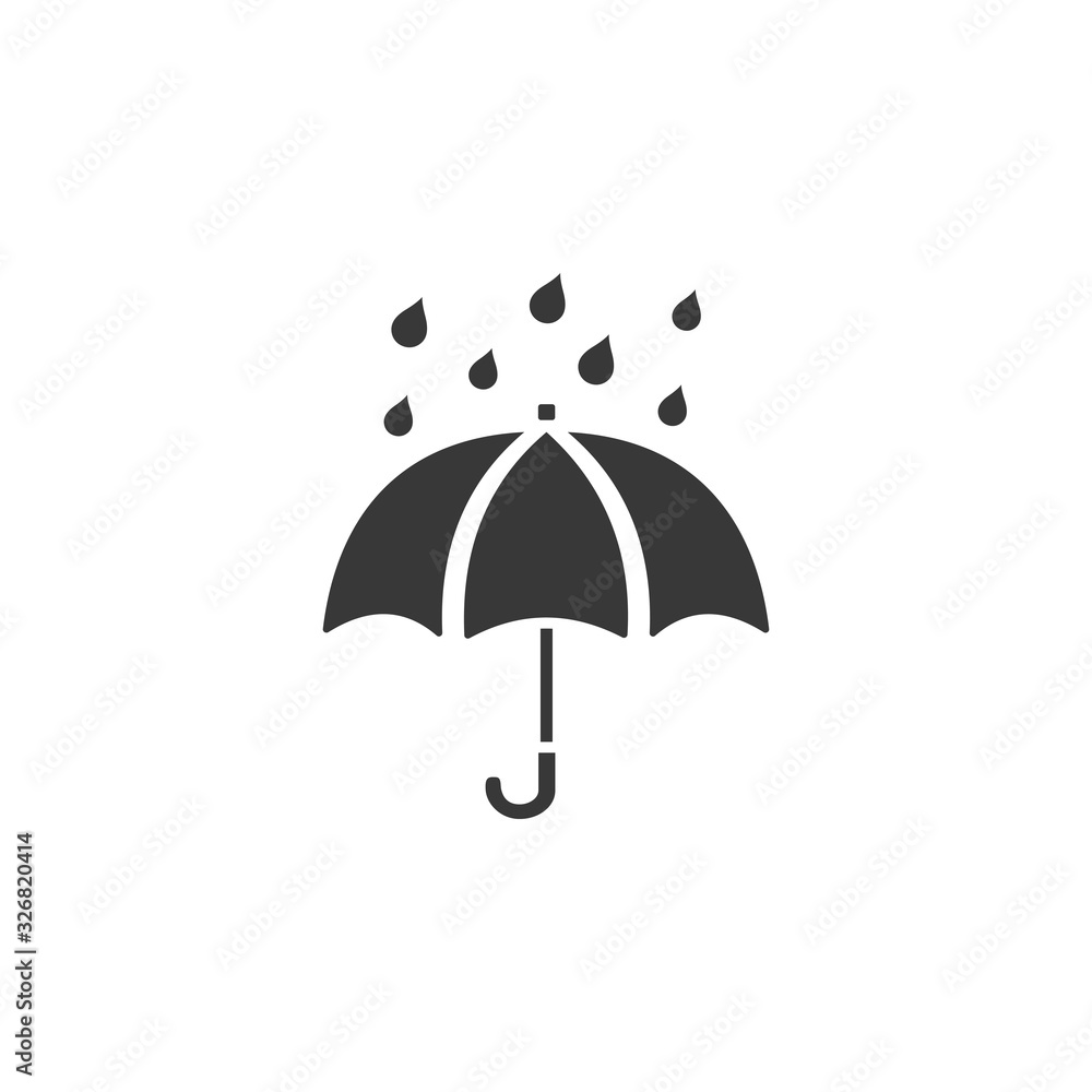 Umbrella and rain. Isolated icon. Seasons vector illustration Umbrella and rain. Isolated icon. Seasons vector illustration