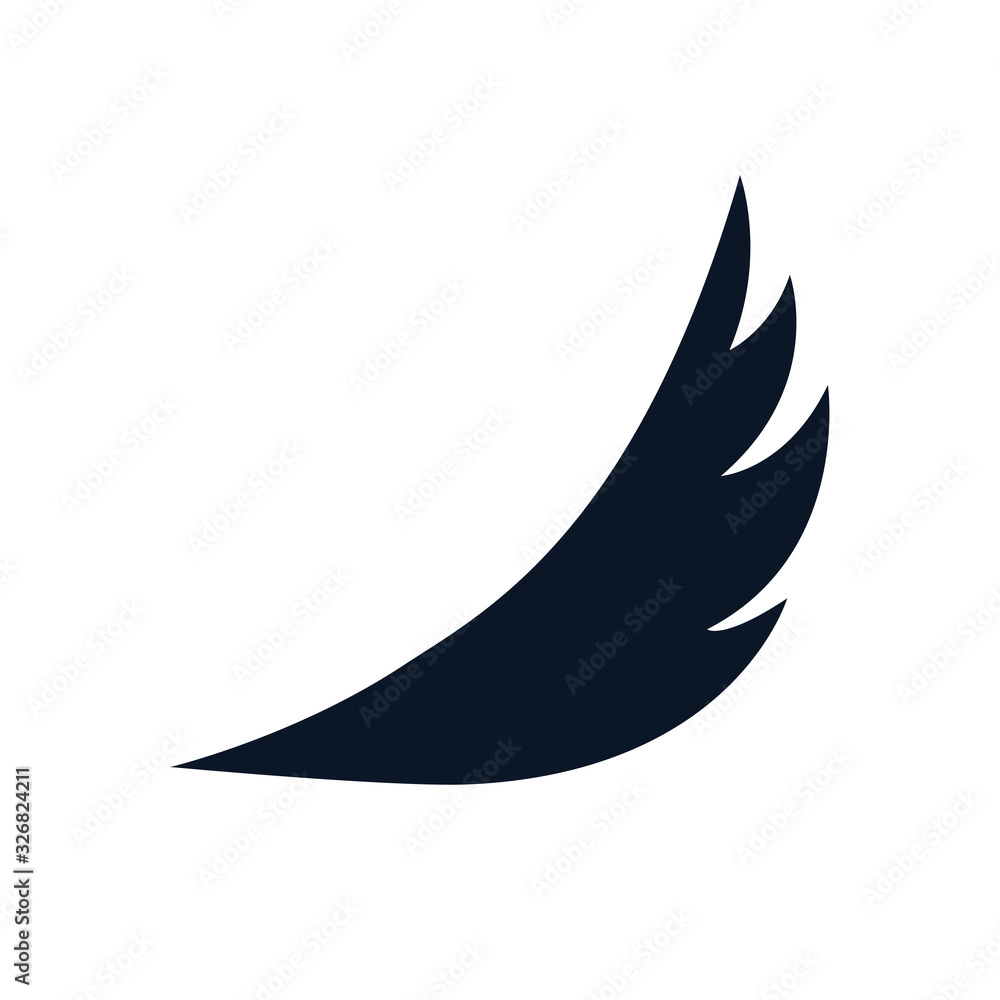 Isolated feather plume silhouette style icon vector design Isolated feather plume silhouette style icon vector design
