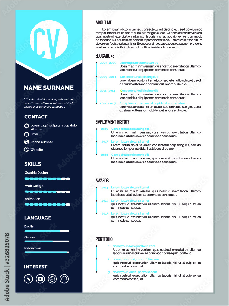 best resume template vector design for job application best resume template vector design for job application