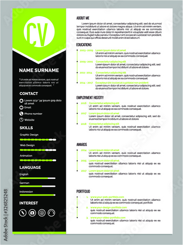 best resume template vector design for job application