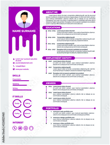 best resume template vector design for job application