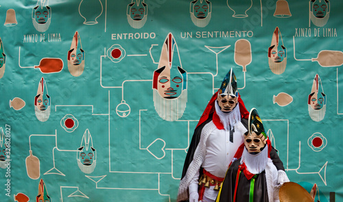 xinzo de limia pantalla ourense primer plano Máscara tradicional del Entroido. Ourense, Galicia. España. photo