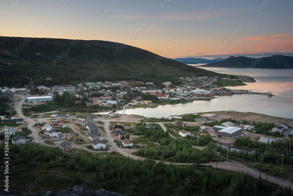 Nain, the capital of Nunatsiavut at Labrador coast, Newfoundland