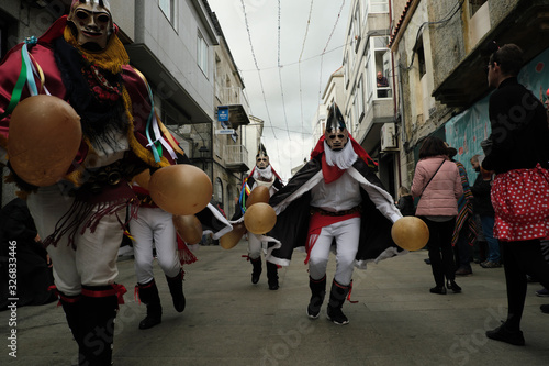  xinzo de limia pantalla primer plano Máscara tradicional del Entroido. Ourense, Galicia. España.