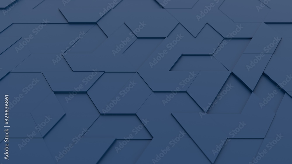 Tech Classic Blue Triangular 3D tiles polygonal Tech Classic Blue Triangular 3D tiles polygonal