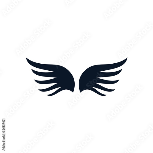 Isolated wings silhouette style icon vector design