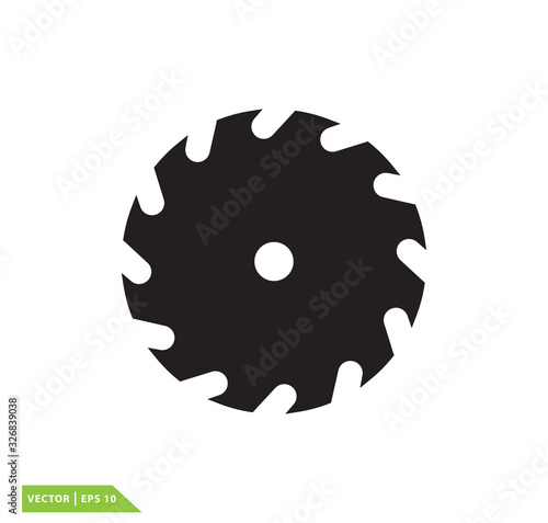 Saw blade icon vector logo design template