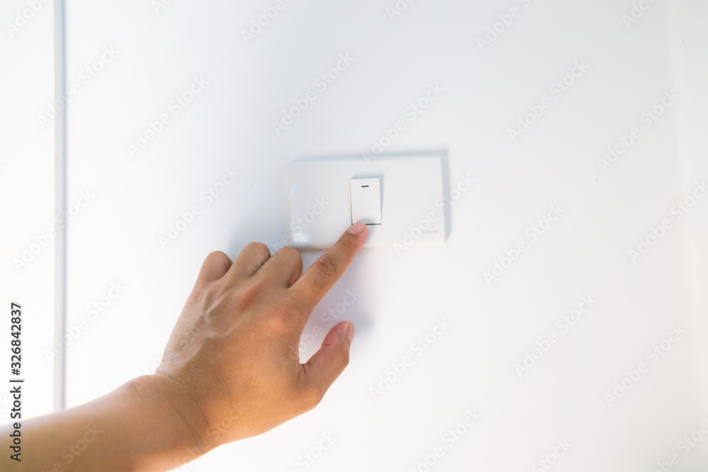 Body part hand push electrical switch Body part hand push electrical switch