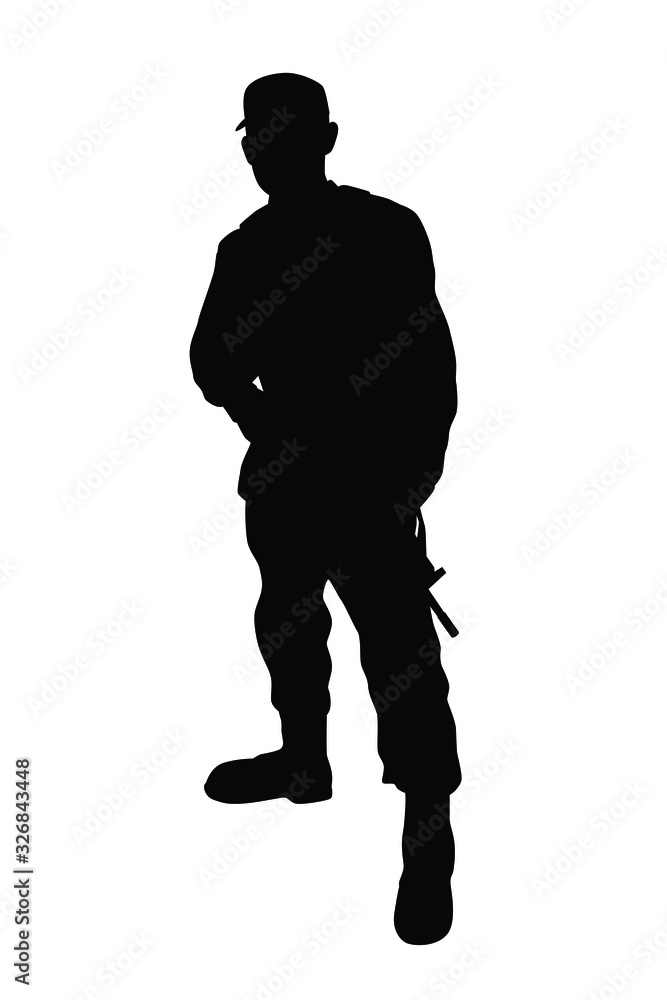 Soldier silhouette vector Soldier silhouette vector