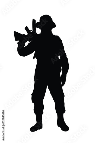 Soldier silhouette vector