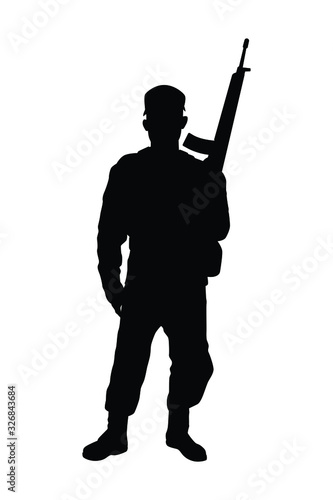 Soldier silhouette vector